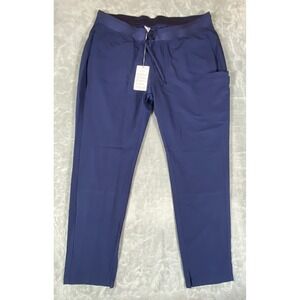 Mandala Womens Size 2XL Scrub Pants Navy Blue High Rise Stretch Pockets NWT